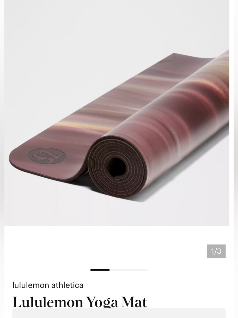 Lululemon Athletica Plum/Pink Yoga Mat - Dual-Tone Non-Slip Exercise Mat UNISEX